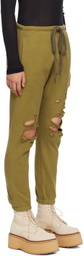 R13 Green Shredded Lounge Pants