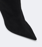 Paris Texas Lidia shearling-trimmed suede ankle boots