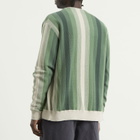 Beams Plus Men's Multi Stripe Cardigan in Green