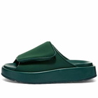 Gia Borghini Women's Scuba Velcro Strap Platform Slide in Cliff Green