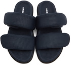 Dries Van Noten Blue Mesh Padded Sandals