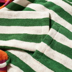 Dusen Dusen Bathrobe in Green/White Stripe