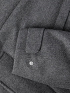 Zegna - Suede-Trimmed TECHMERINO™ Wool Hooded Down Parka - Gray