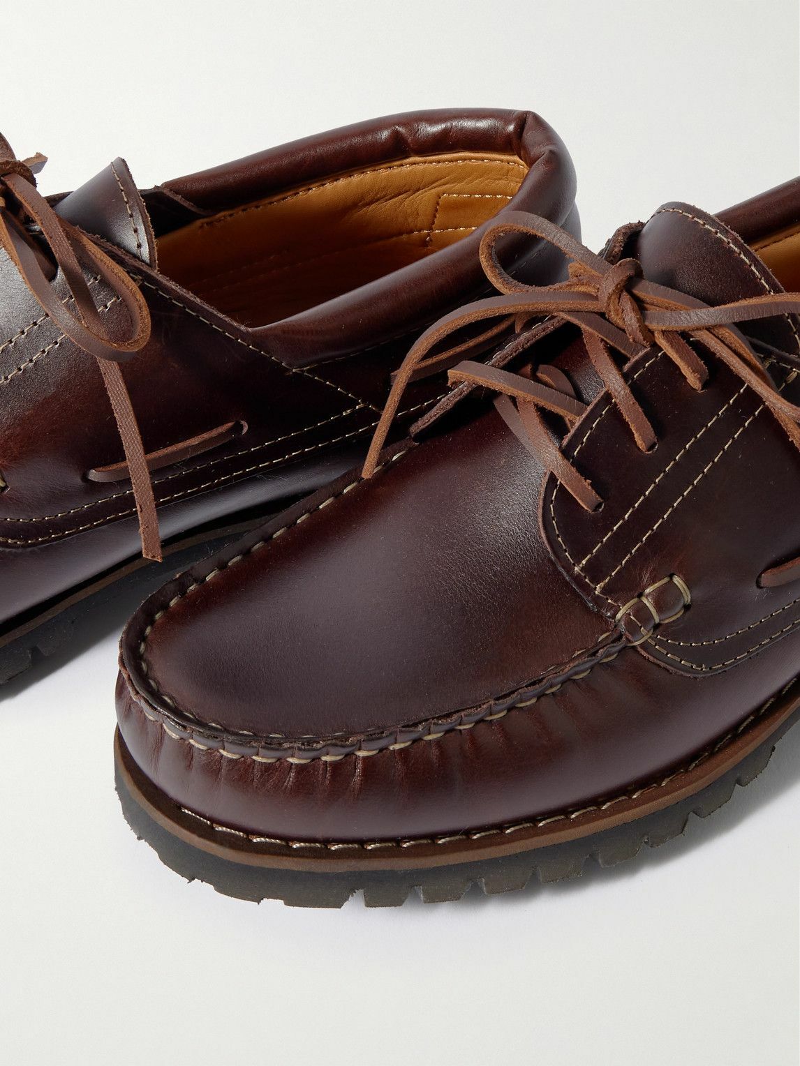 Mr P. - Leather Boat Shoes - Brown
