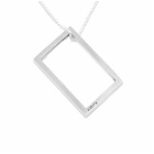 Le Gramme Men's Large Rectangle Pendant Necklace in Sterling Silver 2.6g