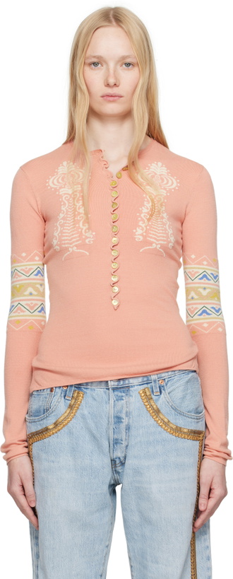Photo: Conner Ives Pink Sock Long Sleeve Henley