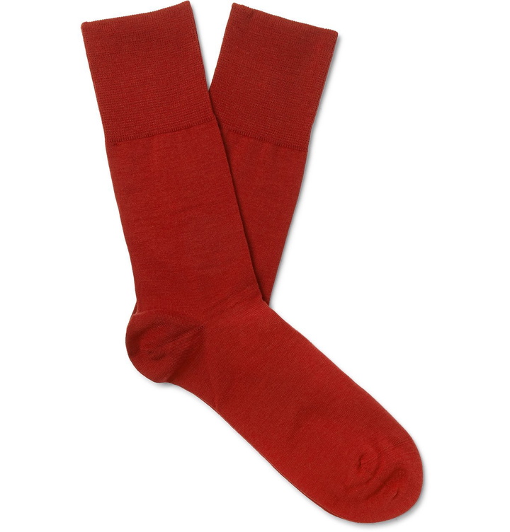 Photo: FALKE - Airport Merino Wool-Blend Socks - Red