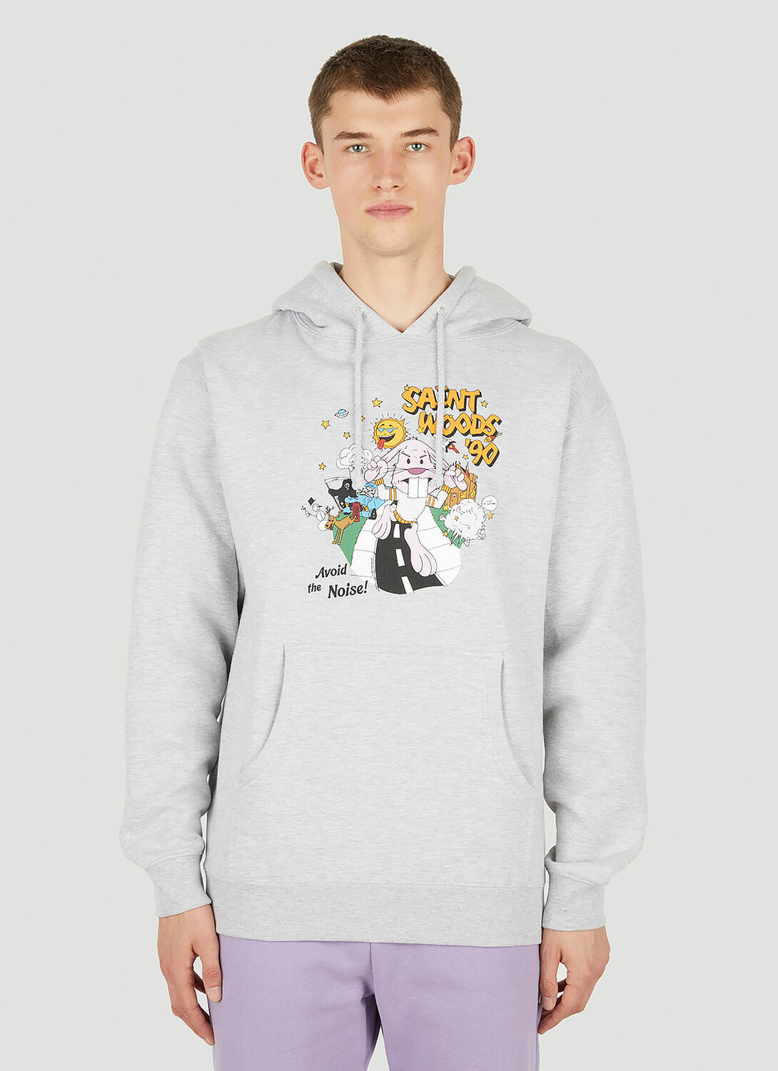 Saintwoods Graphic Print Hooded Sweatshirt