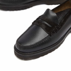Bass Weejuns Men's Larson Lug Soft Grain Loafer in Black Textured Leather