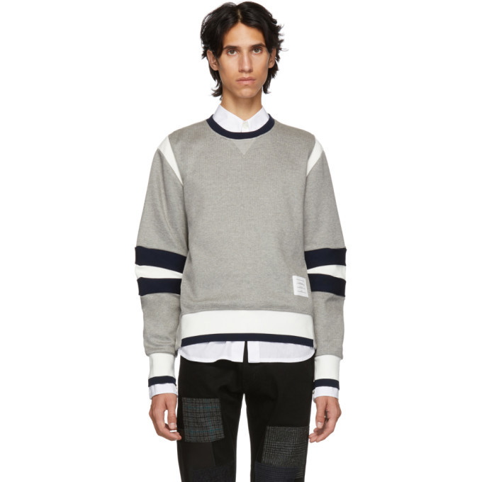 Photo: Thom Browne Grey Articulated Sweatshirt