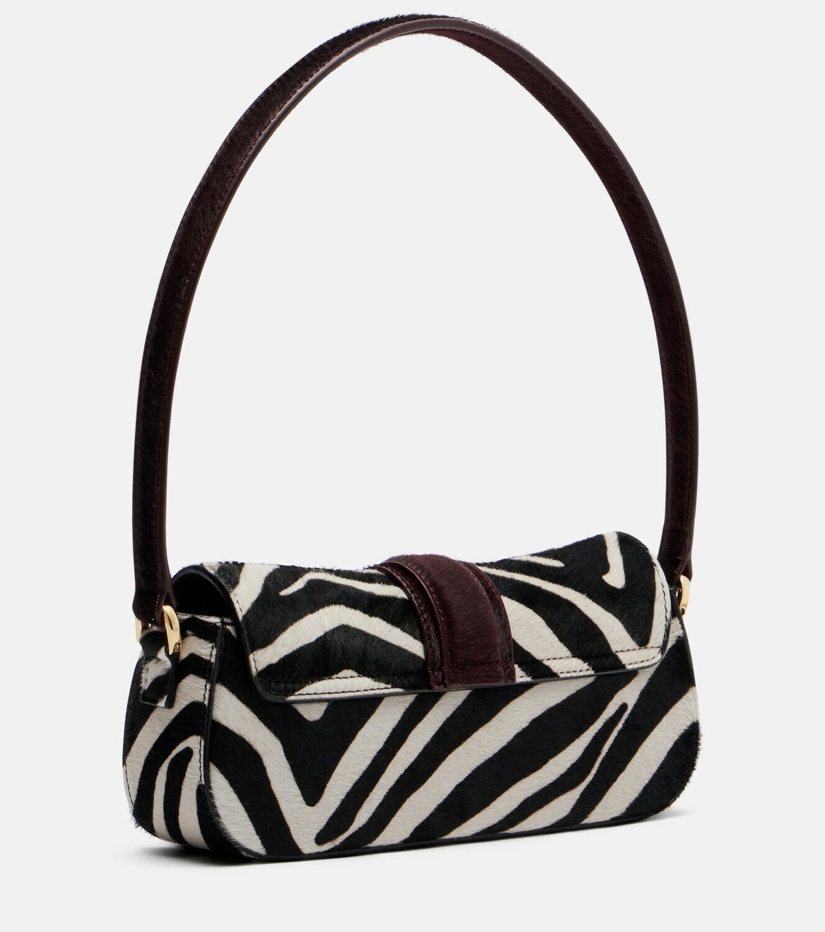 The New Arrivals Ilkyaz Ozel Zébrée.07 calf hair shoulder bag