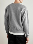 CELINE - Cropped Logo-Print Cotton-Jersey Sweatshirt - Gray
