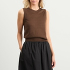 Nothing Written Women's Rola Linen Sleeveless Top in Brown