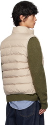 Moncler Beige Contrin Down Vest