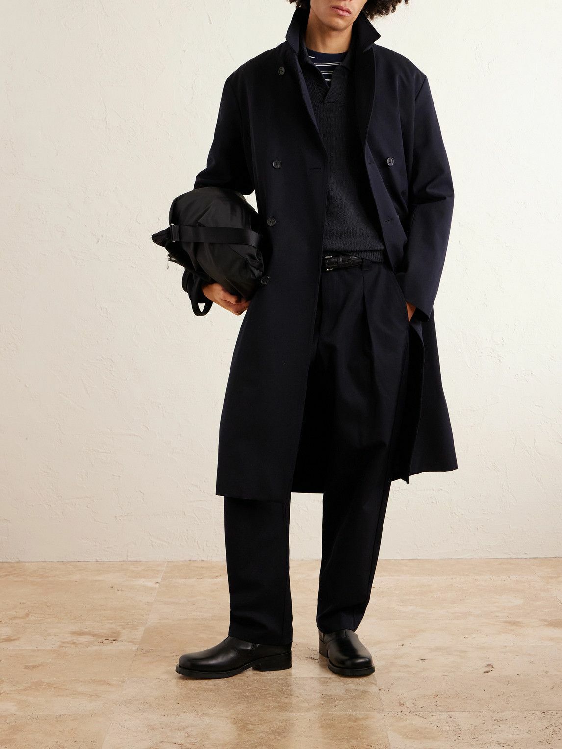 A.P.C. - Renato Straight-Leg Pleated Twill Trousers - Blue