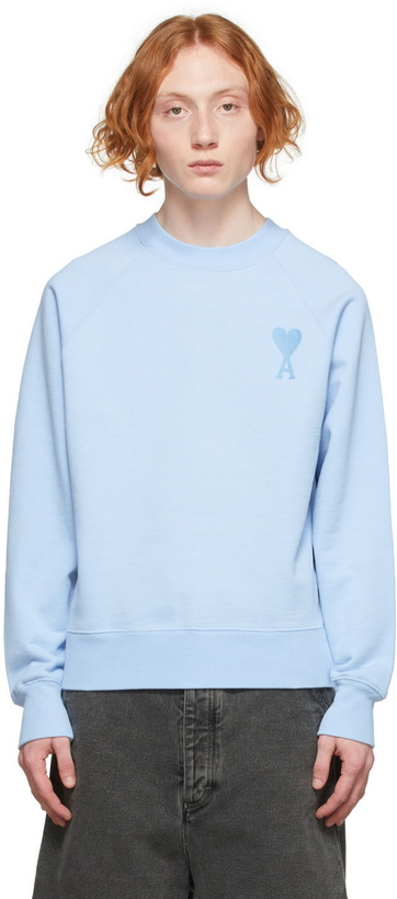 Photo: AMI Paris Blue Ami De Cœur Sweatshirt