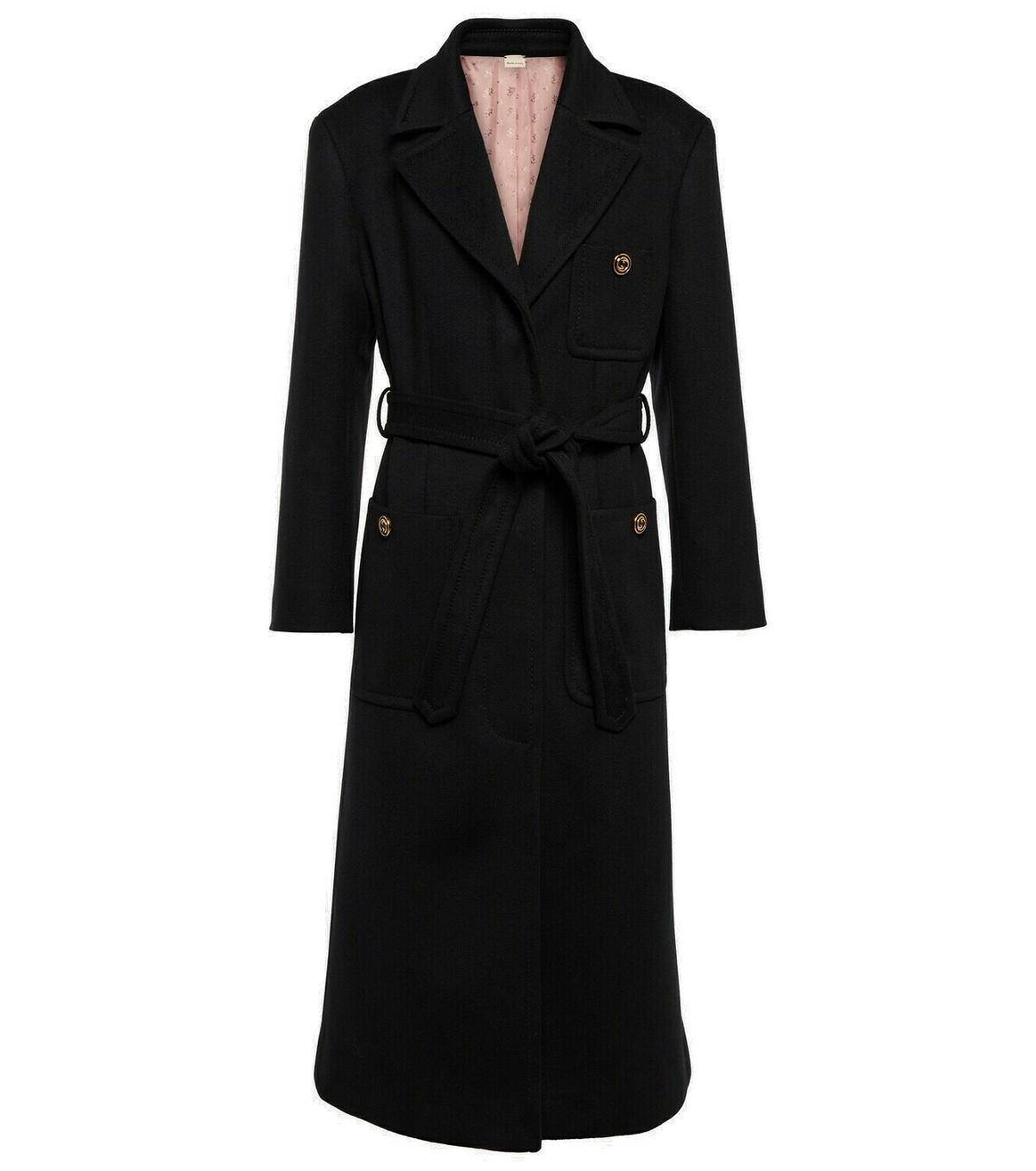 Gucci - GG belted wool coat Gucci