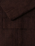 Kartik Research - Rabari Embroidered Linen Suit Jacket - Brown