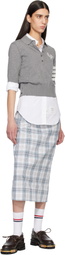 Thom Browne Gray & Off-White Beltloop Sack Midi Skirt