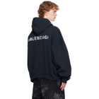 Balenciaga Black 'Balenciaga' Back Polo Hoodie