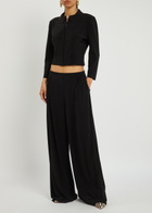 Norma Kamali Mens Pleat Stretch-jersey Trousers Black