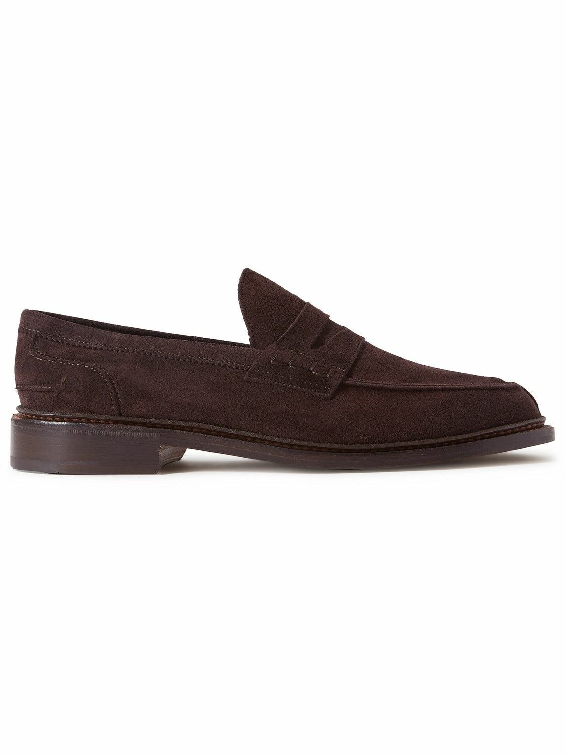 Photo: Tricker's - Adam Suede Penny Loafers - Brown