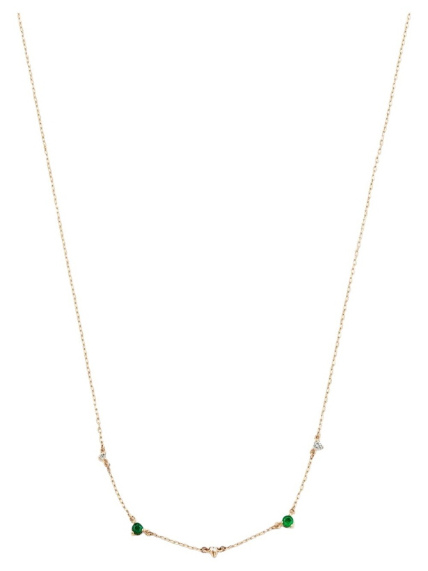 Photo: Adina Reyter 14K Yellow Gold Amigos Station Emerald And Diamond Necklace