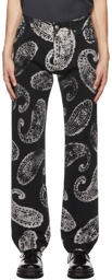 424 Black Paisley Jeans