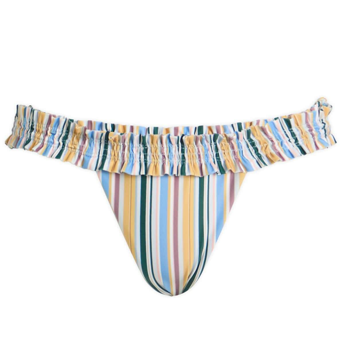 Faithfull The Brand Women's Tavira Bikini Bottom in Sifnos Stripe