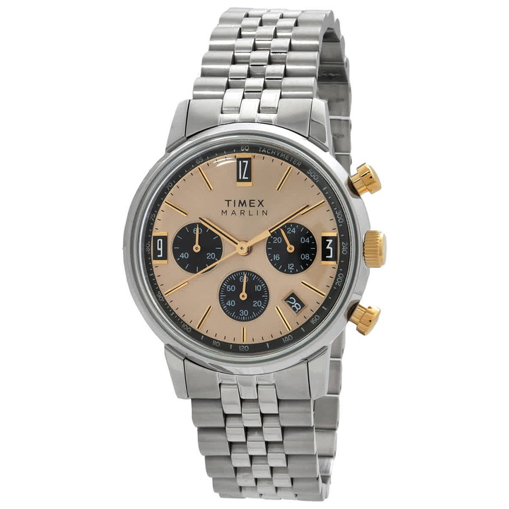 Photo: Timex Marlin Chronograph Quartz Champagne Dial Mens Watch TW2W60100