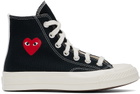 COMME des GARÇONS PLAY Black Converse Edition Chuck 70 OG Single Heart Sneakers