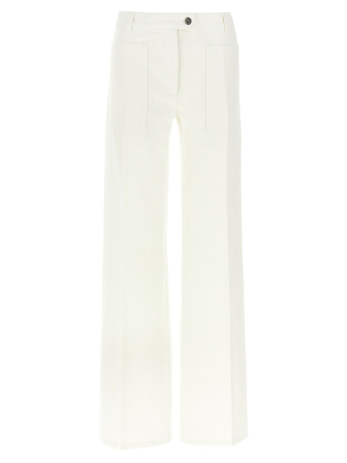 デニム・ジーパン FERRAGAMO Straight jeans White Ferragamo High-rise straight jeans Salvatore Ferragamo