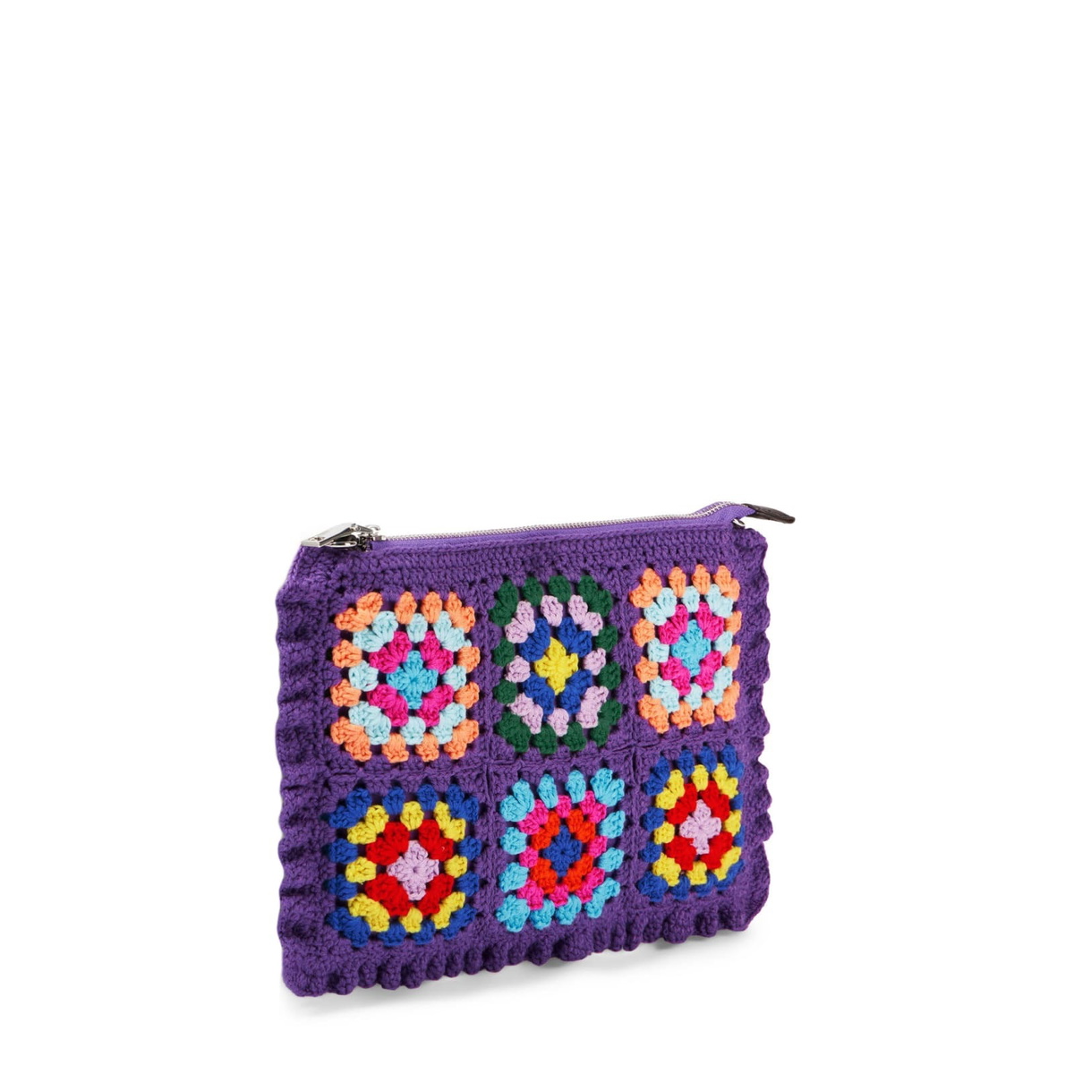MC2 Saint Barth Parisienne Violet Crochet Crossbody Pouch Bag