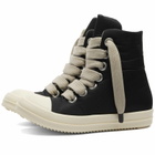 Rick Owens DRKSHDW High Jumbo Lace Puffer Sneakers in Black/Pearl/Milk