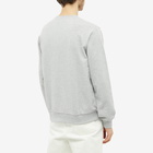 A.P.C. Men's A.P.C Franco Morse Code Logo Crew Sweat in Heather Grey