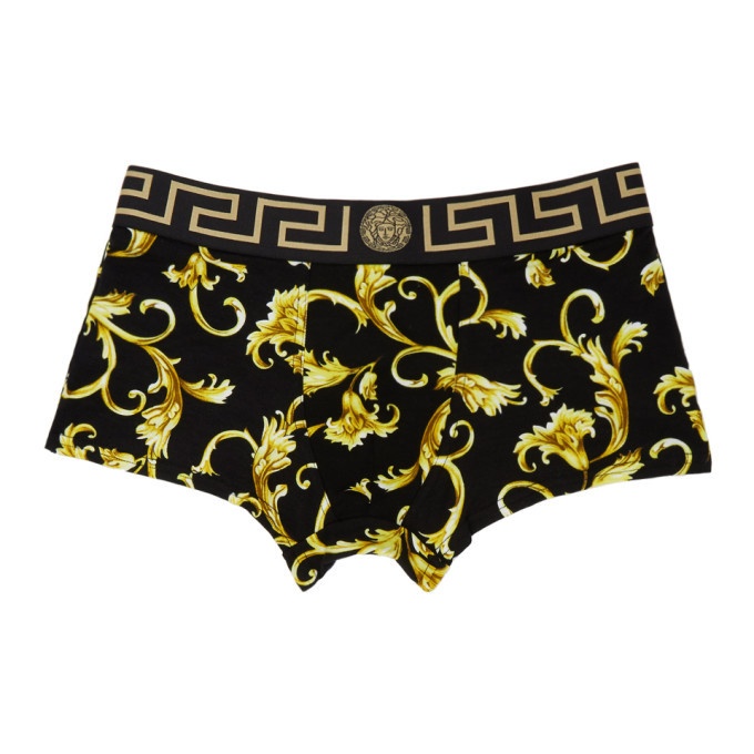 Photo: Versace Underwear Black Brocade Print Boxers