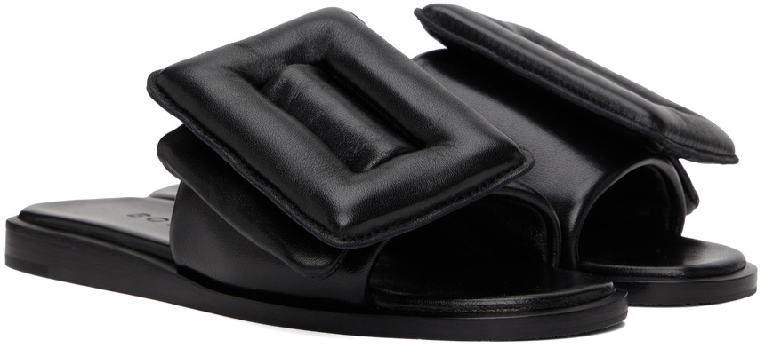 BOYY Black Puffy Flat Sandals