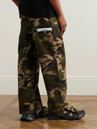 Palm Angels - Camouflage-Print Cotton Straight-Leg Trousers - Green