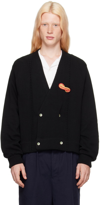 Photo: Bode Black Double-Breasted Cardigan