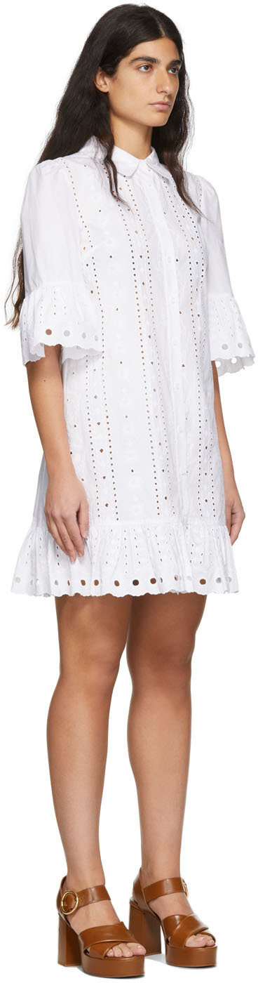 chloe white mini dress Off White Chloe Knit Mini Dress
