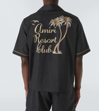 Amiri Resort Club embroidered cotton bowling shirt