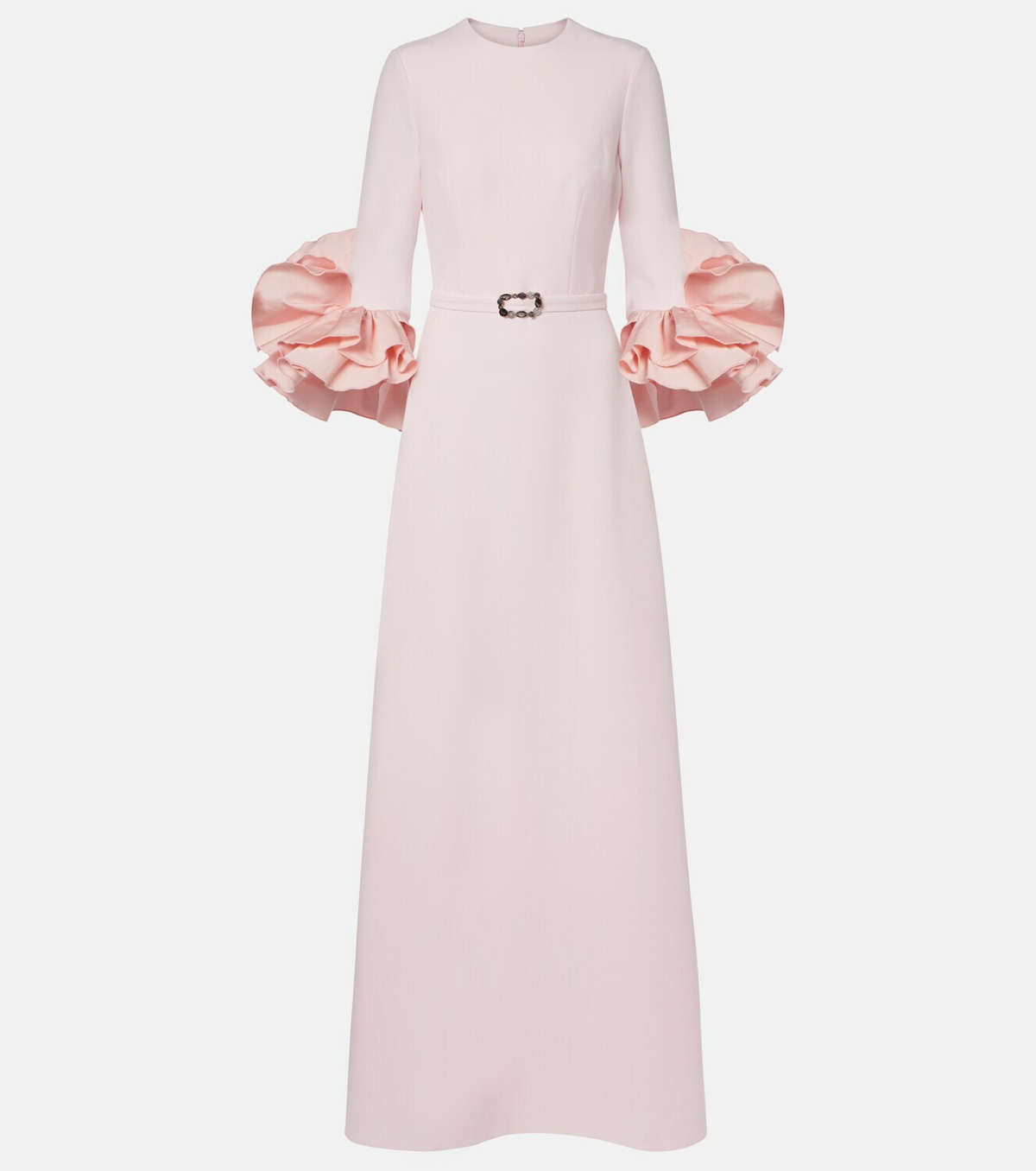 Safiyaa Belen ruffled crêpe gown