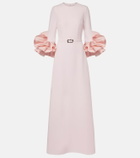 Safiyaa Belen ruffled crêpe gown