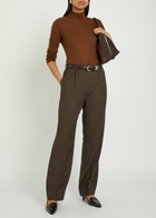 Joseph Mock-neck Cashmere top Rust