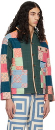 Bode Multicolor Dotted Daisy Quilt Jacket