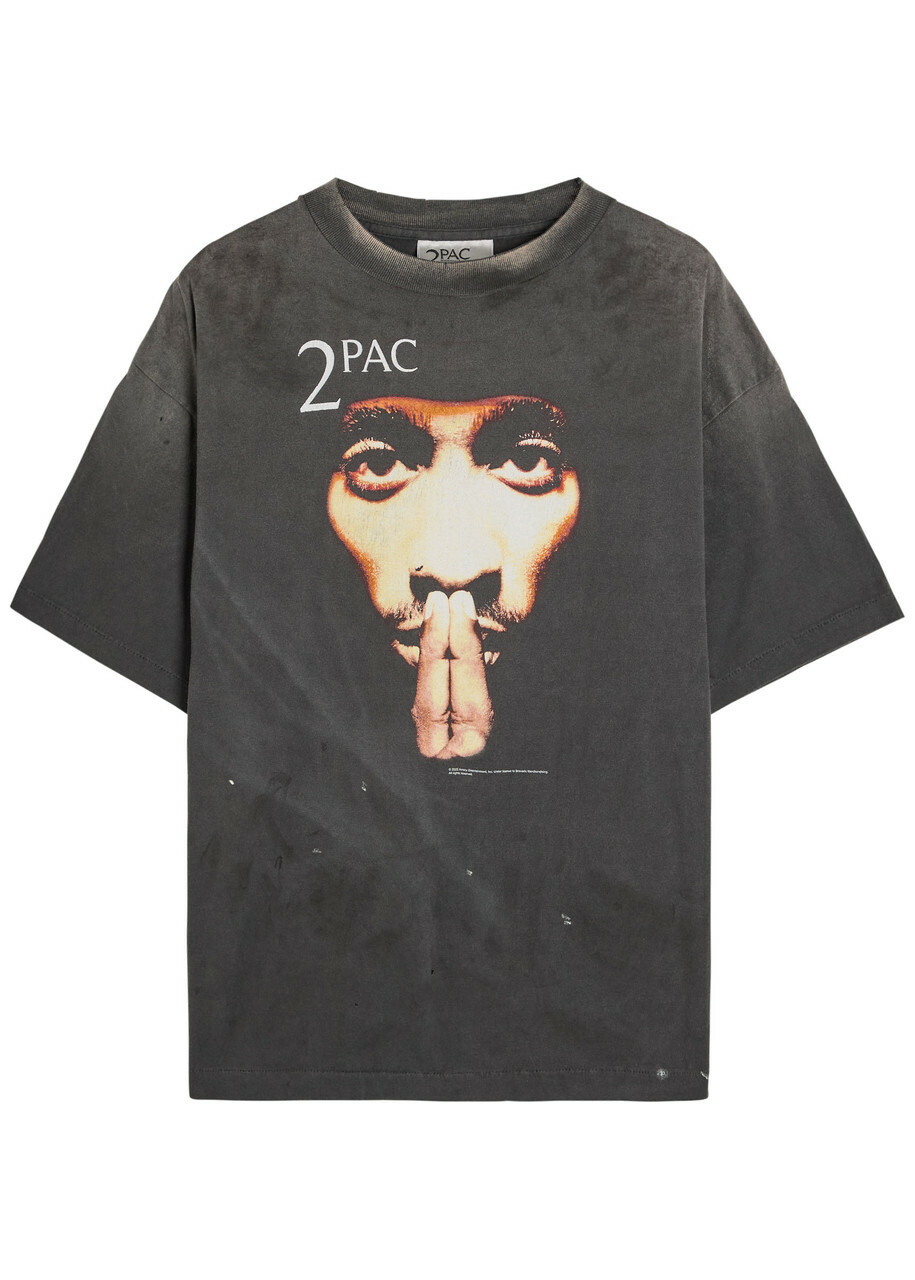 SAINT Mxxxxxx - Saint Seiya Printed Cotton-Jersey T-shirt - Black