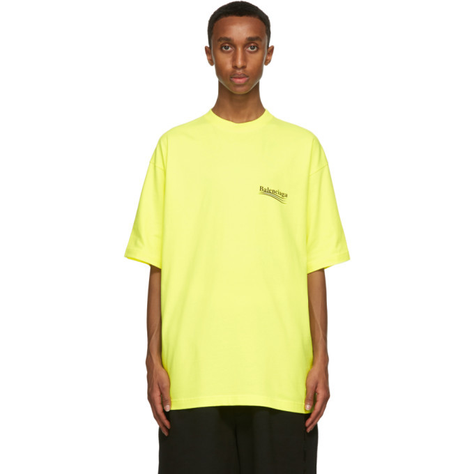 Photo: Balenciaga Yellow Political Campaign T-Shirt