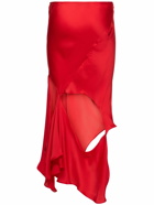 ACNE STUDIOS Draped Silk Asymmetric Midi Skirt