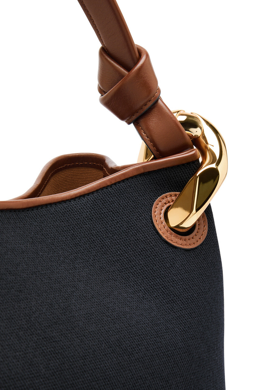 JW Anderson Corner Bucket Canvas top Handle bag - Navy - One