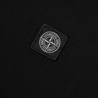 Stone Island Junior Long Sleeve Patch Logo T-Shirt in Black